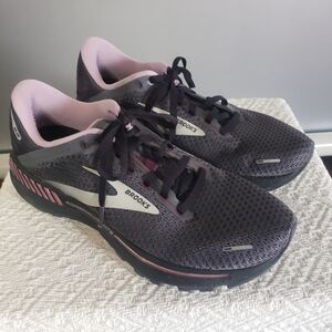 WOMENS BROOKS ADRENALINE GTS 22 PINK BLACK RUNNING SHOE SZ 8.5 MED ( B)